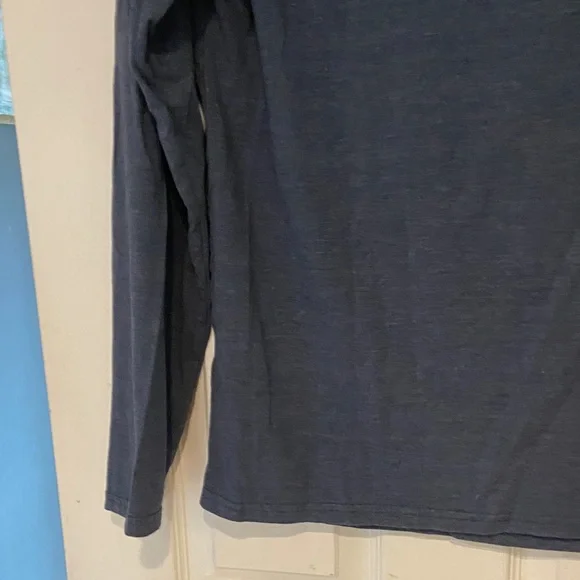 Adidas Blue Long Sleeve Tee with White Logo - Picture 6 of 9